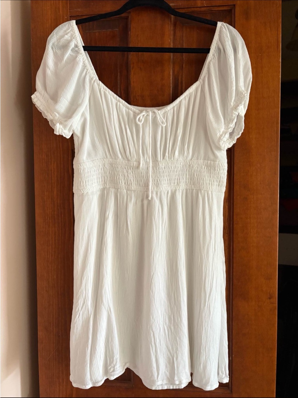 Hollister White Babydoll Mini Dress